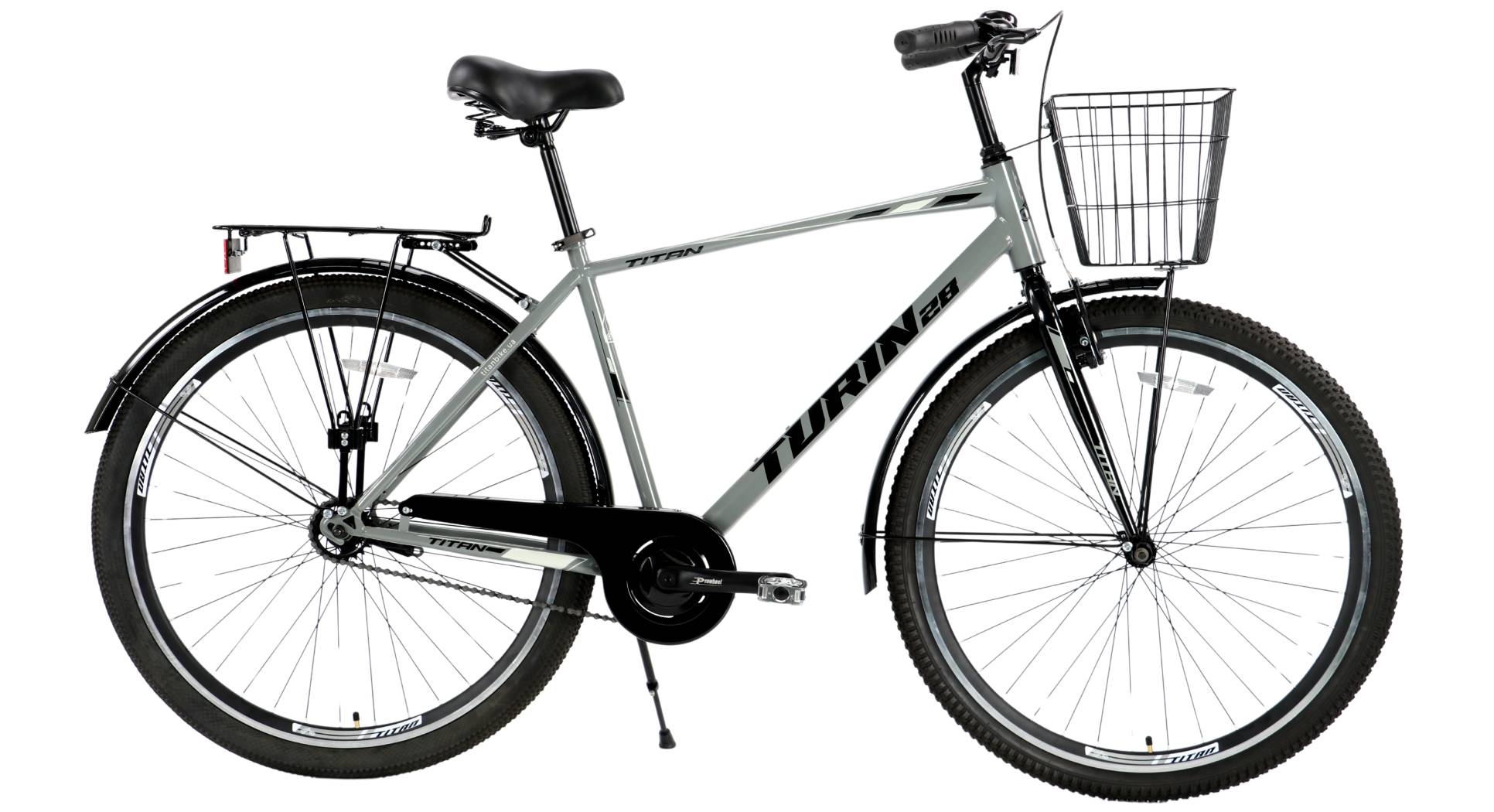 Фотография Велосипед Titan Turin 28" размер M рама 18" (2024), Серый